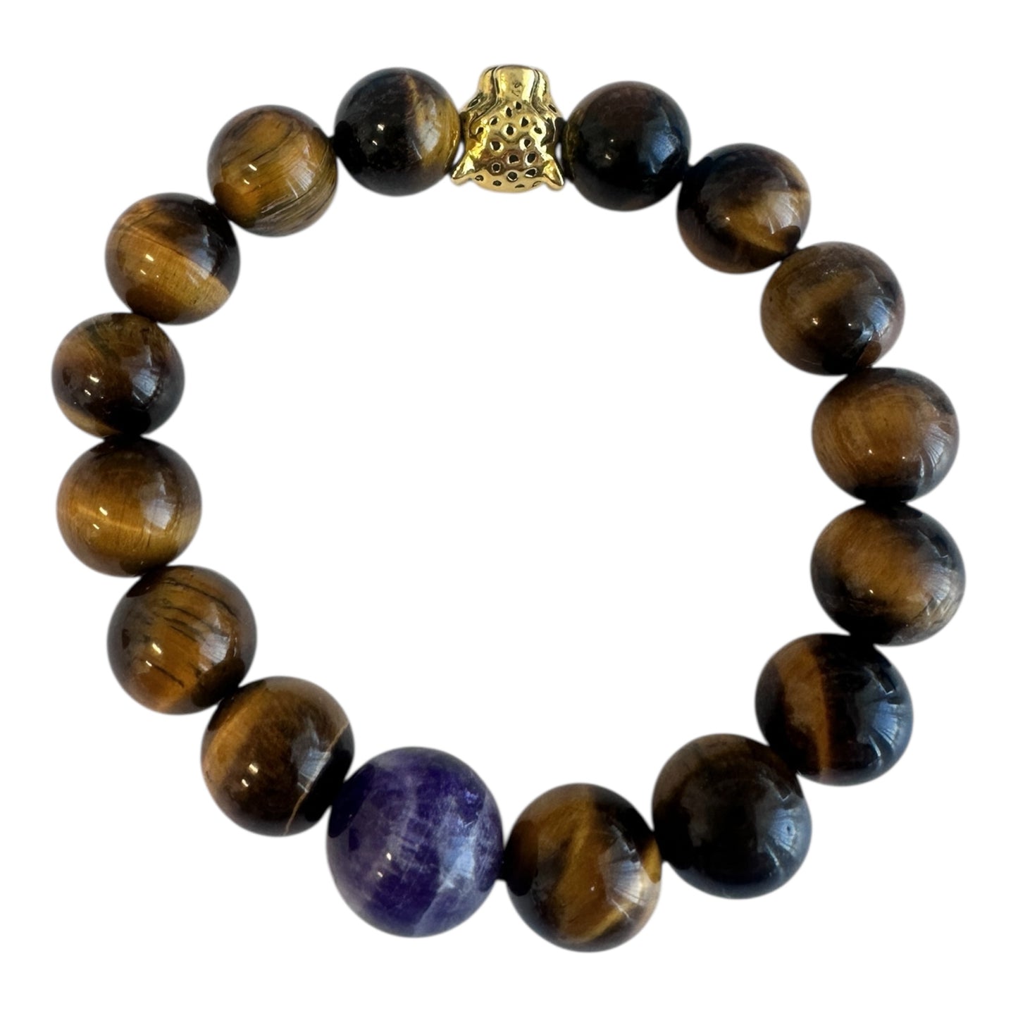 Tiger’s Eye & Amethyst Leopard Power Bracelet