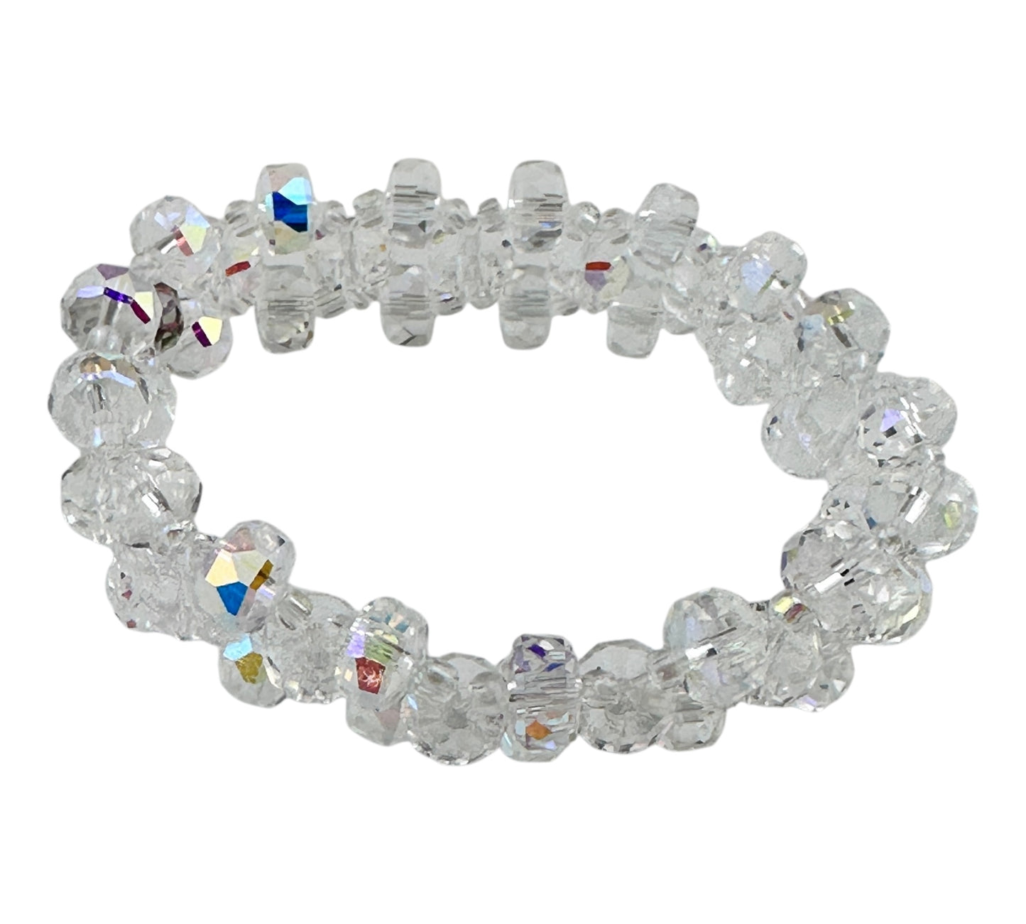 Three Tier Stretch Beaded Bracelet
