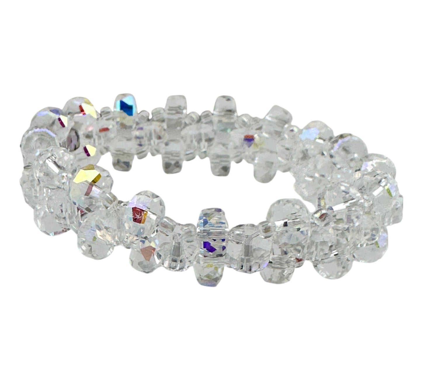 Three Tier Stretch Beaded Bracelet