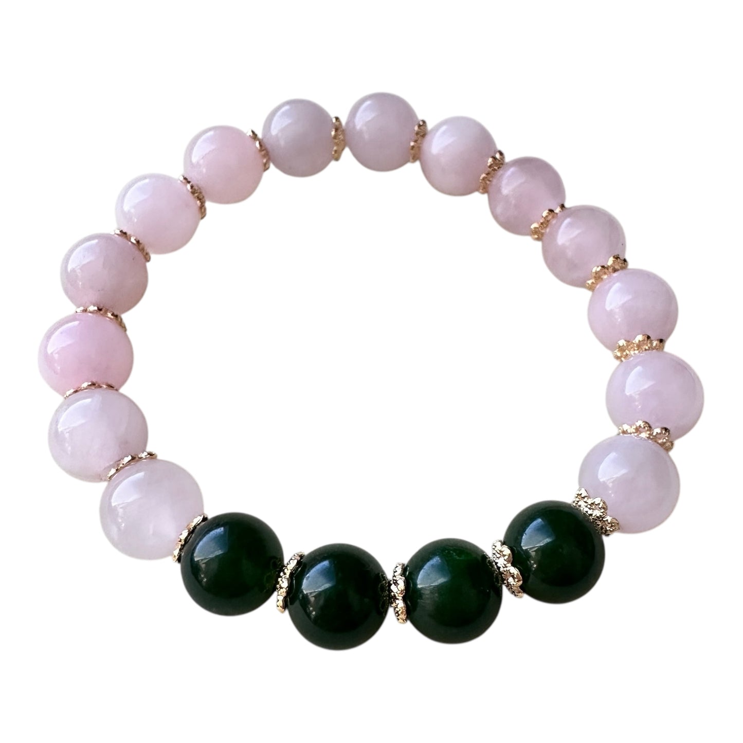 Rose Quartz & Nephrite Bracelet