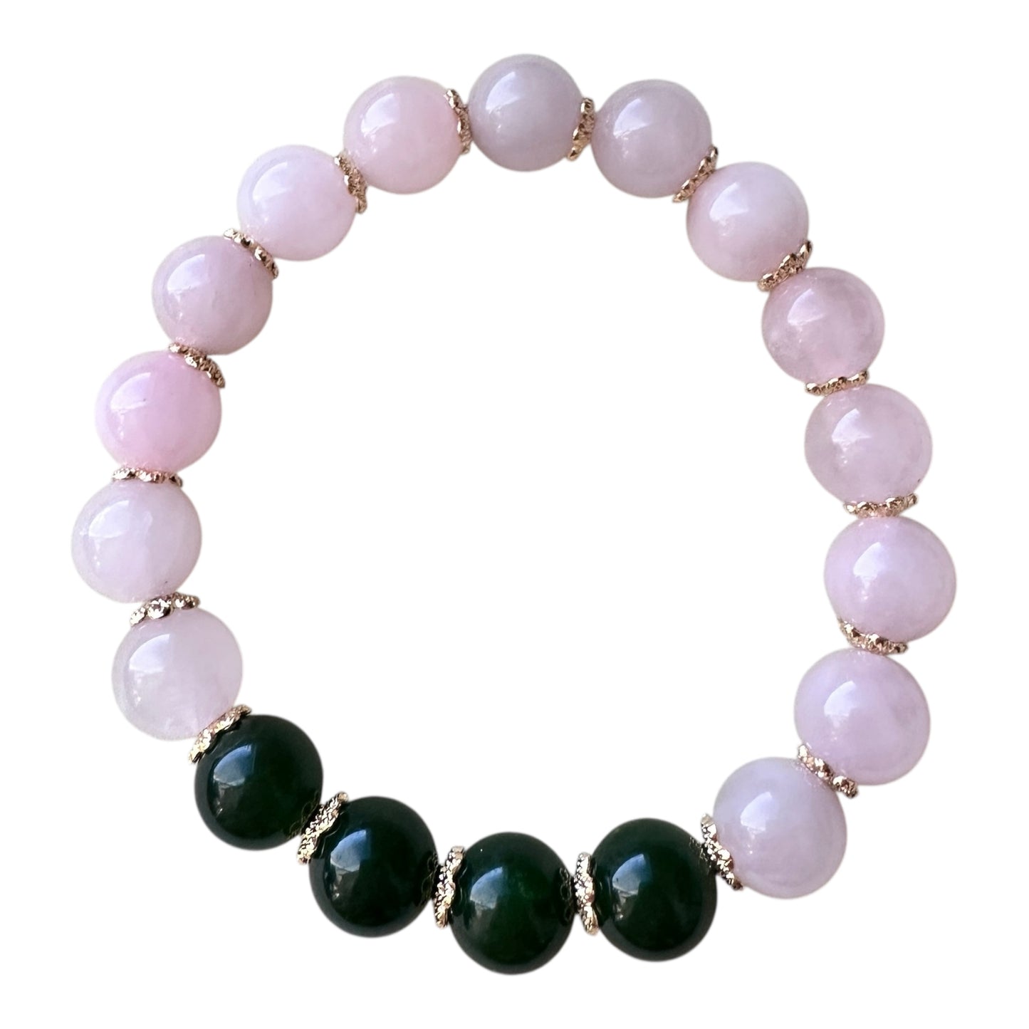 Rose Quartz & Nephrite Bracelet
