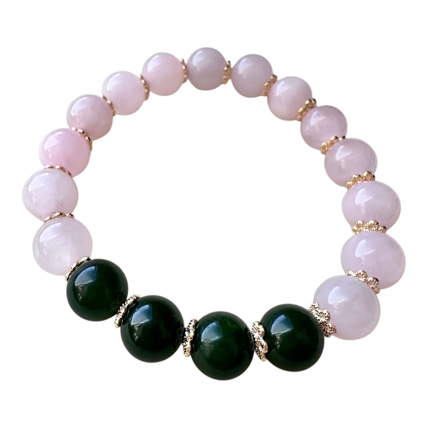 Rose Quartz & Nephrite Bracelet