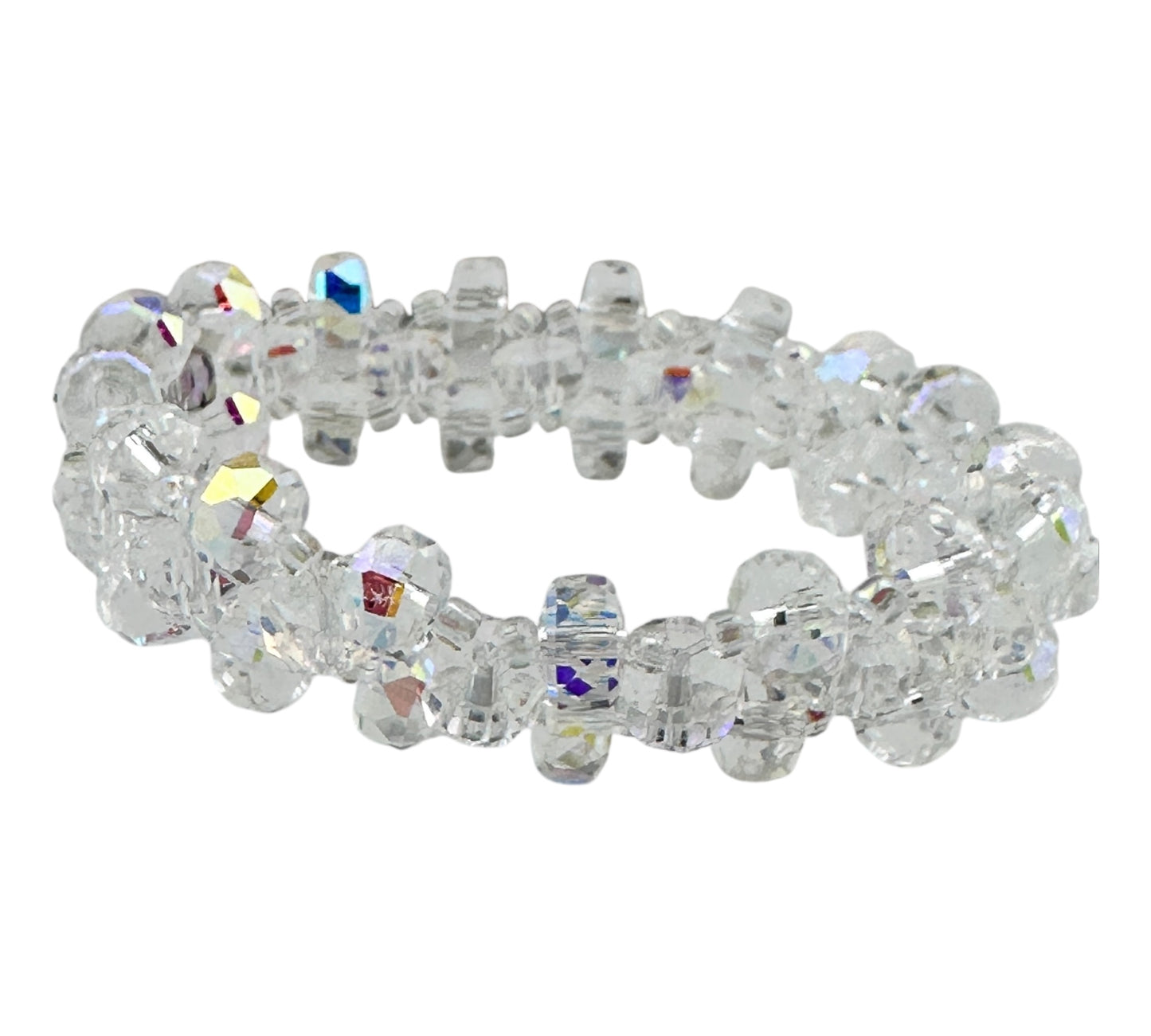 Three Tier Stretch Beaded Bracelet