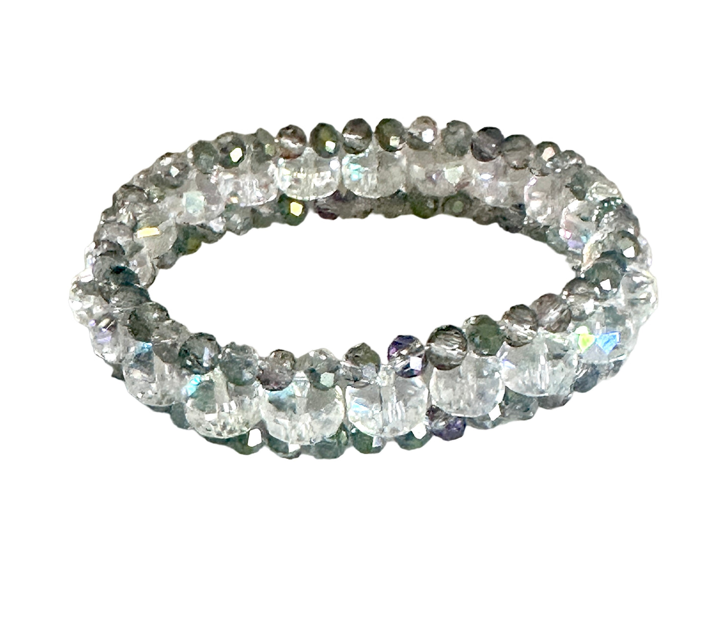 Austrian Crystal Glass Stretch Bracelet. - Creations by Rosa