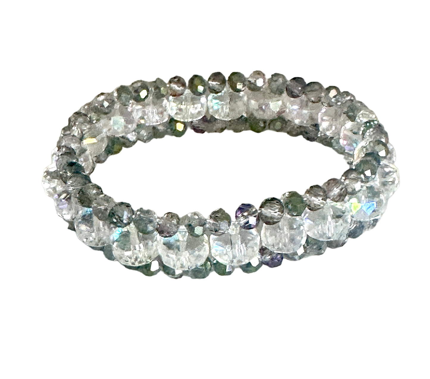 Austrian Crystal Glass Stretch Bracelet. - Creations by Rosa