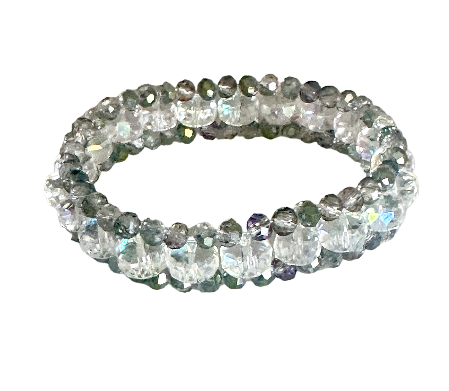Austrian Crystal Glass Stretch Bracelet. - Creations by Rosa
