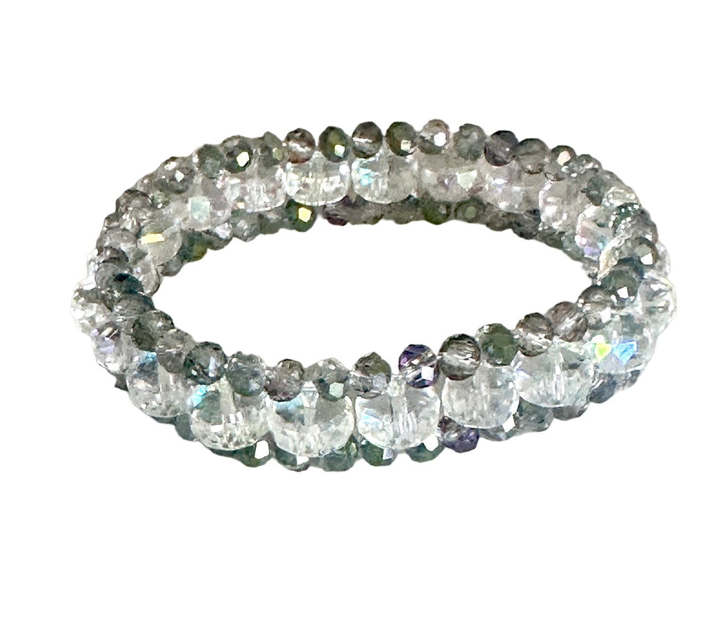 Austrian Crystal Glass Stretch Bracelet. - Creations by Rosa
