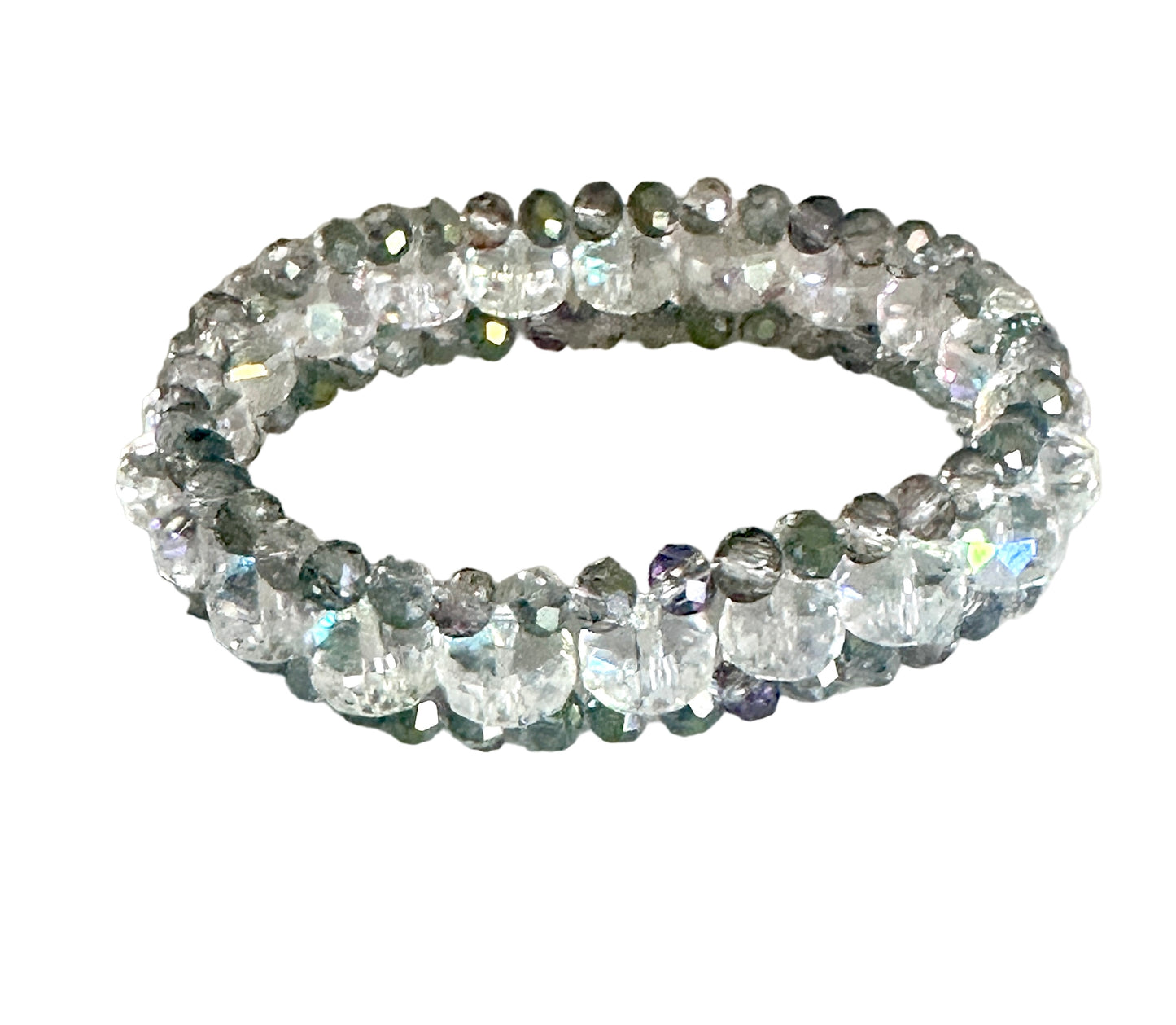 Austrian Crystal Glass Stretch Bracelet. - Creations by Rosa