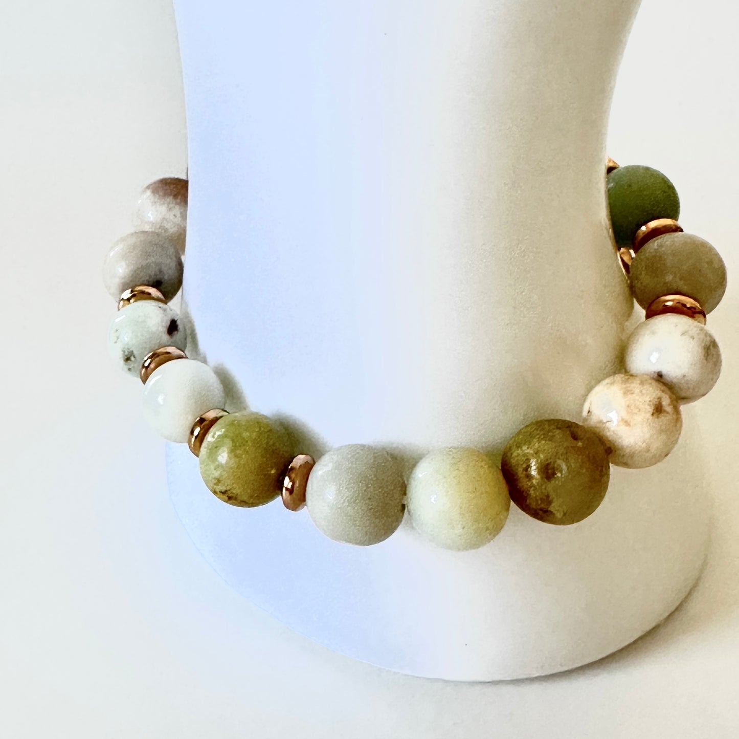 “Divine Calm” Bracelet – Amazonite & Evil Eye