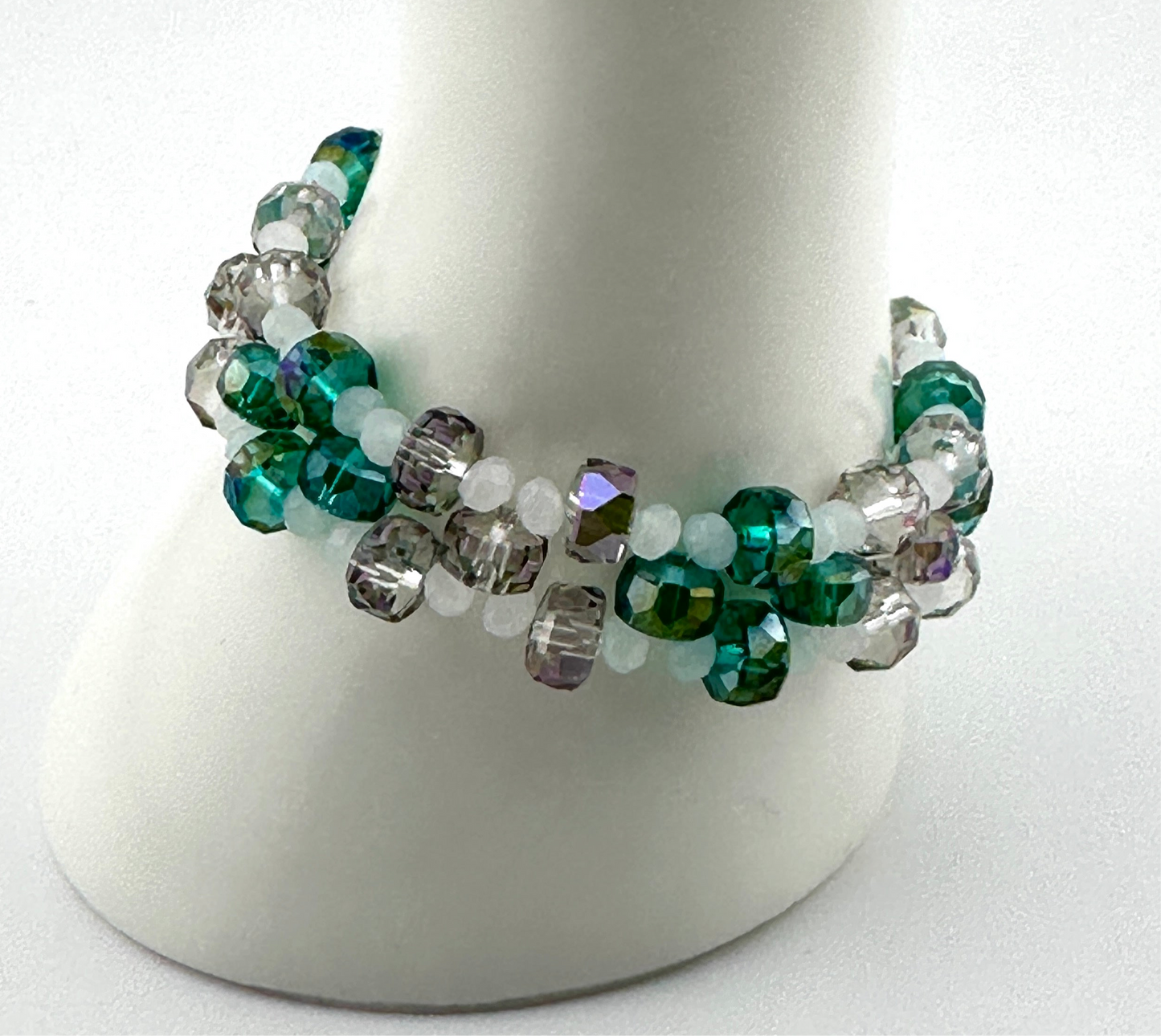 Three-Tier Diamond Cut Stretch Bracelet