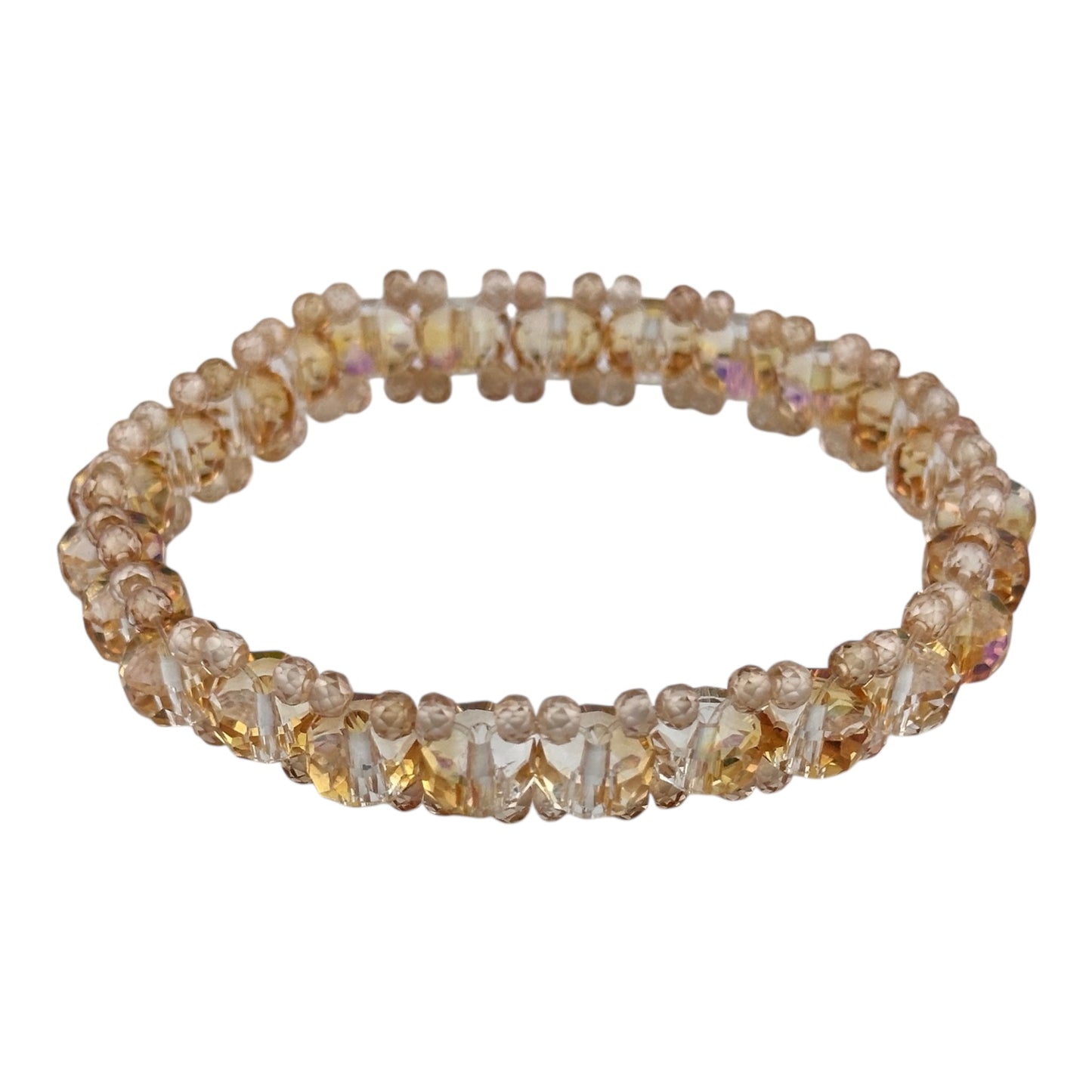 Three-Tier Austrian Crystal Stretch Bracelet