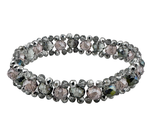 Rose AB Austrian Crystal Three-Tier Bracelet