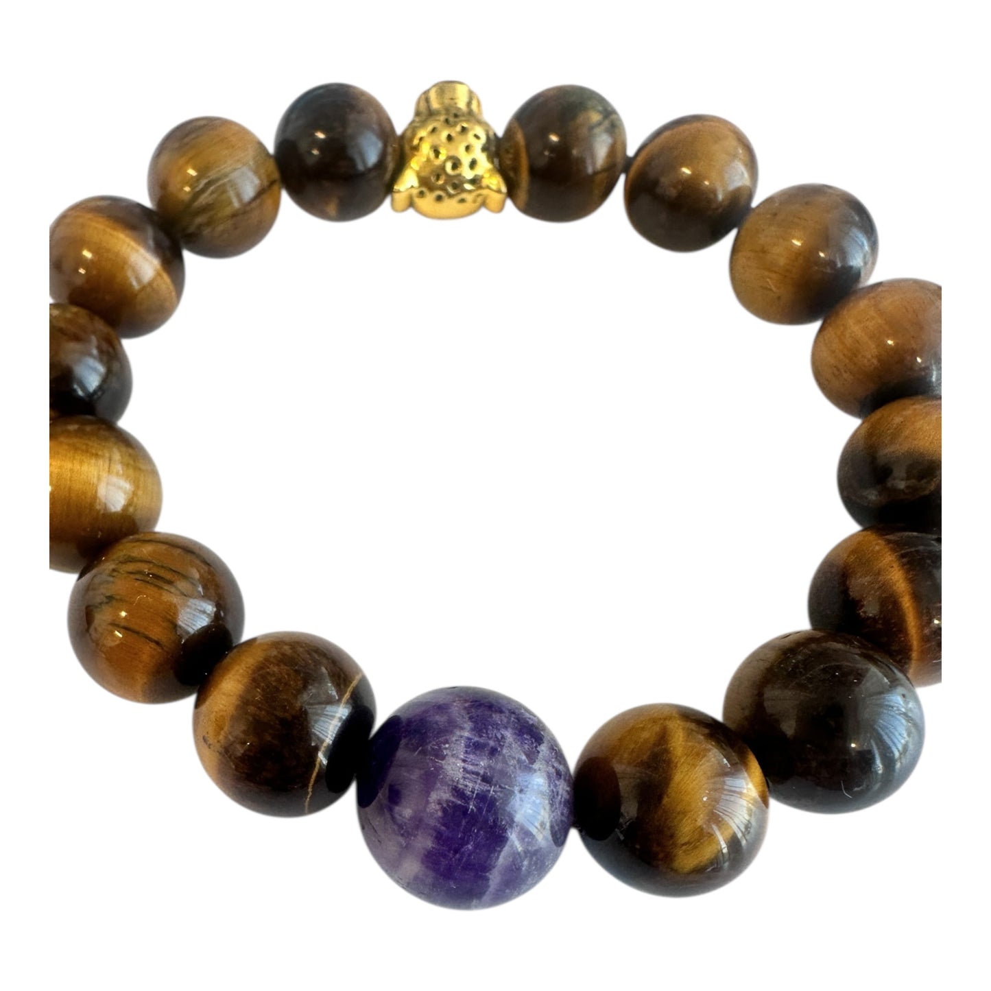 Tiger’s Eye & Amethyst Leopard Power Bracelet