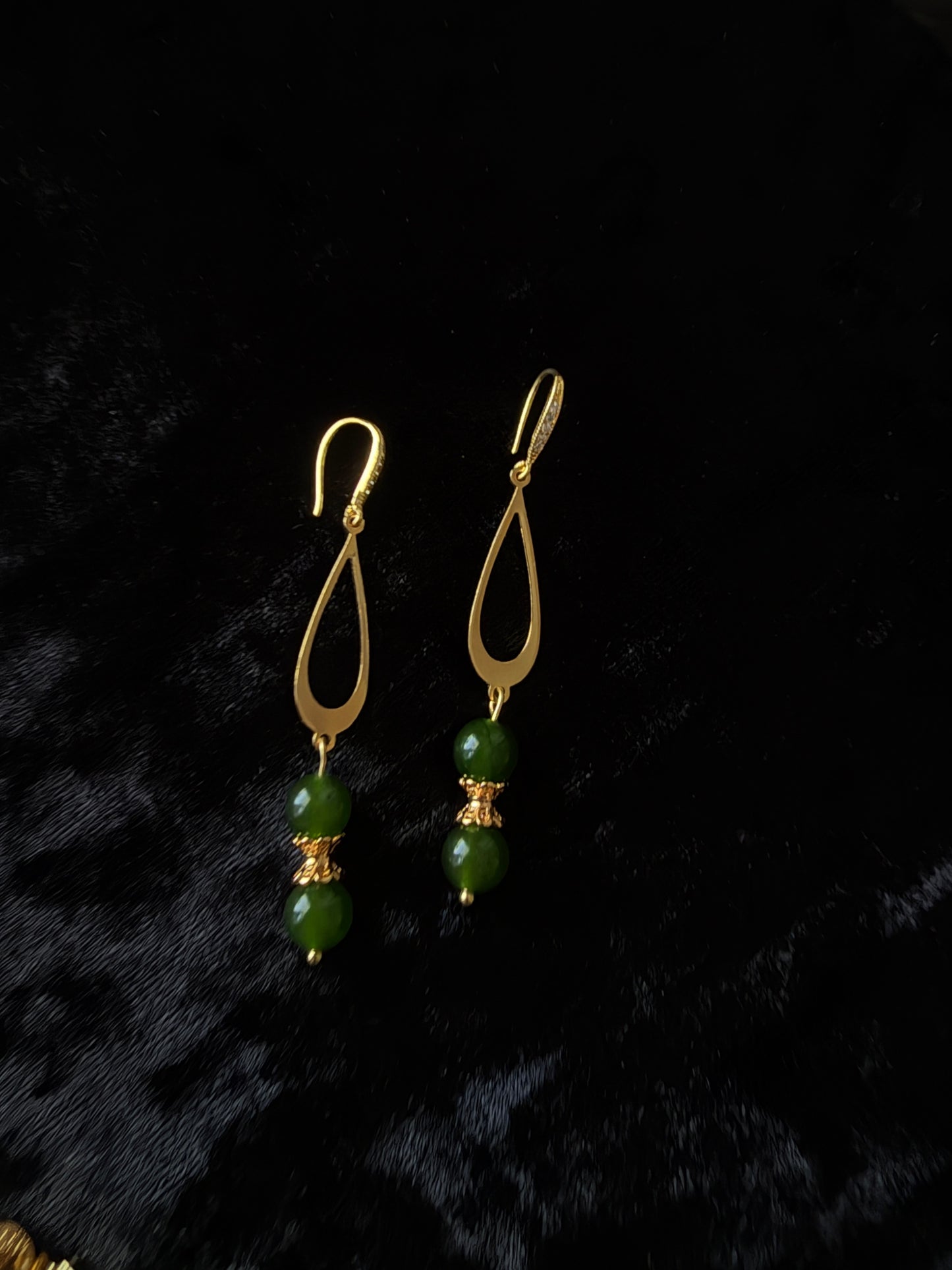 Emerald Protection Necklace & Earring Set