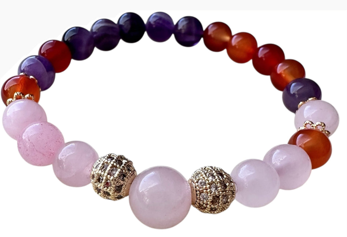 Radiant Alignment” – Love, Strength & Clarity Bracelet