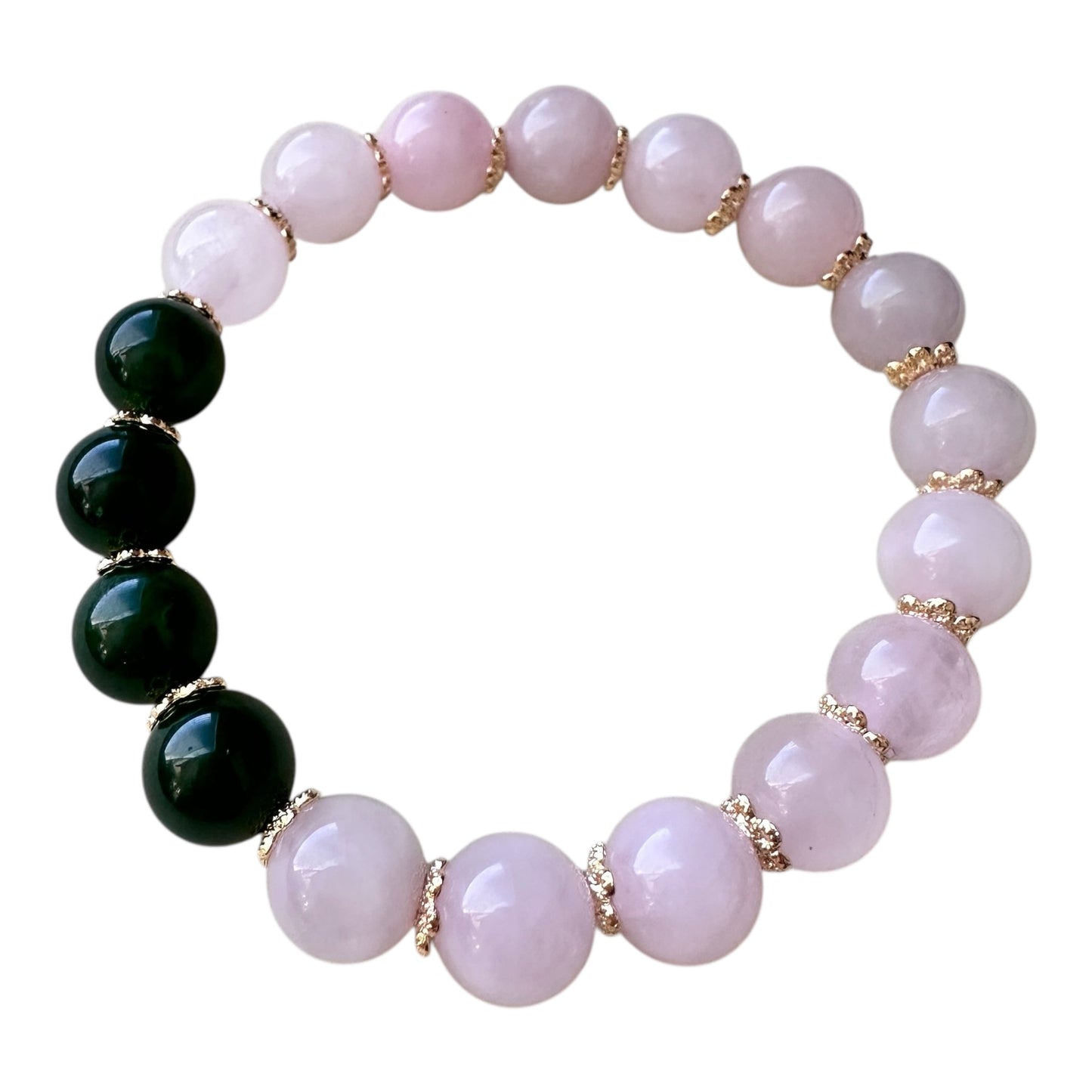 Rose Quartz & Nephrite Bracelet