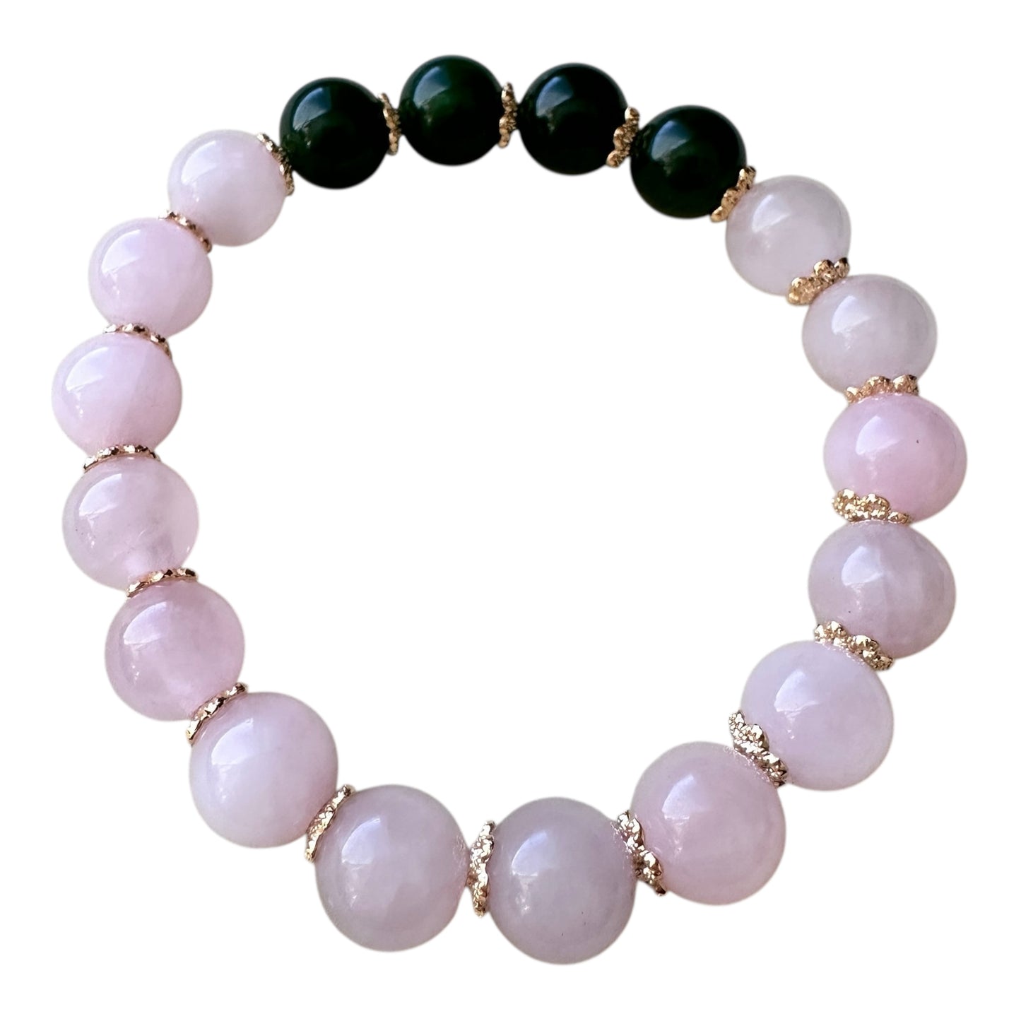 Rose Quartz & Nephrite Bracelet