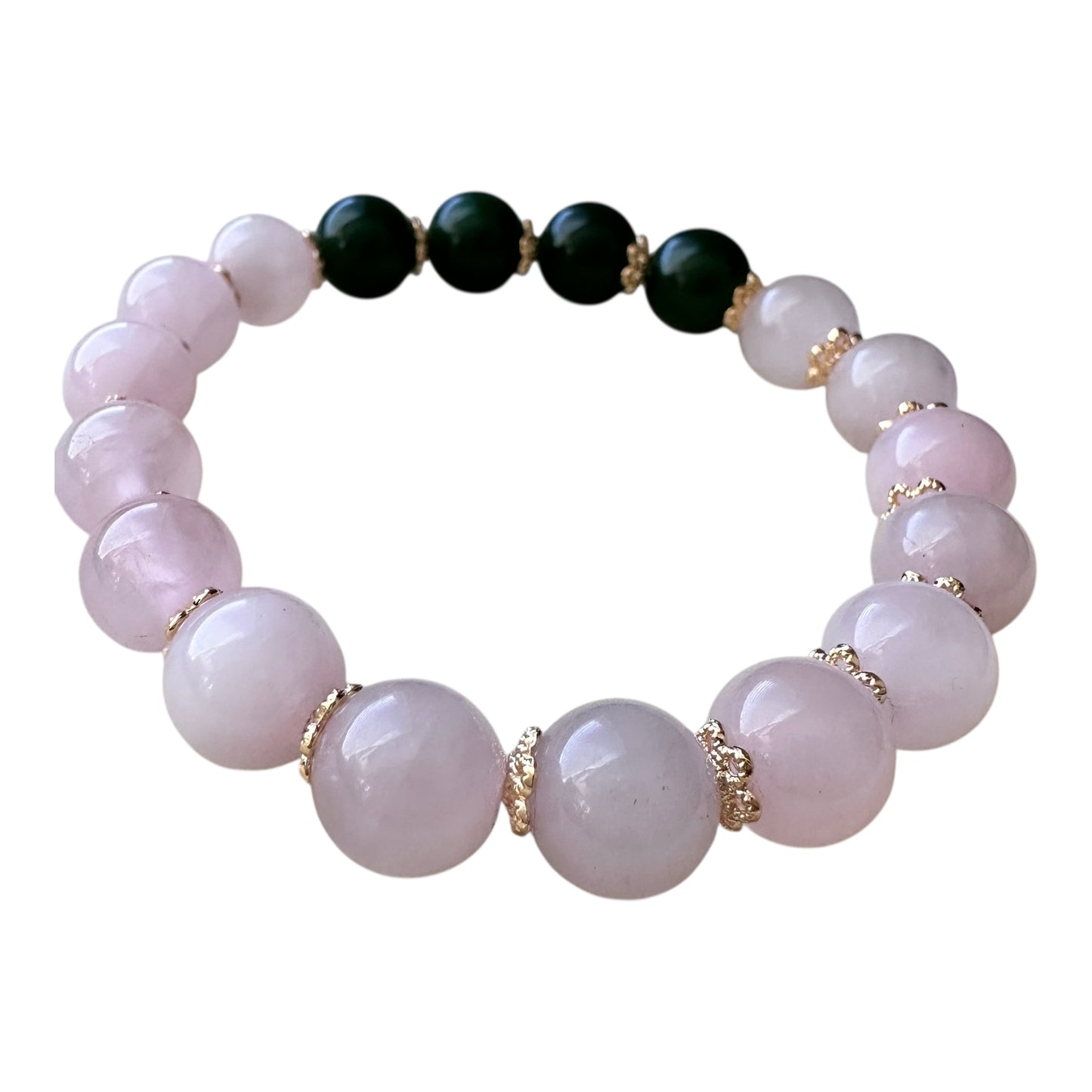 Rose Quartz & Nephrite Bracelet