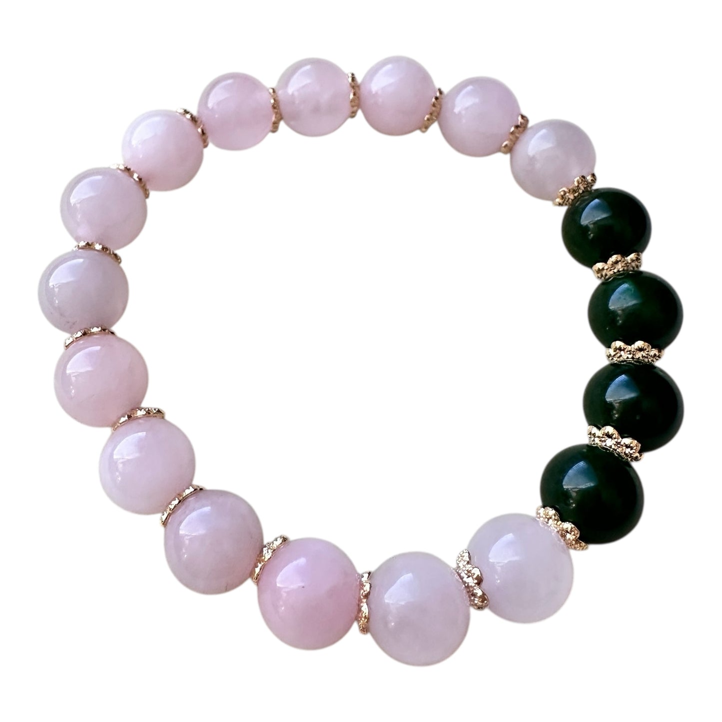 Rose Quartz & Nephrite Bracelet
