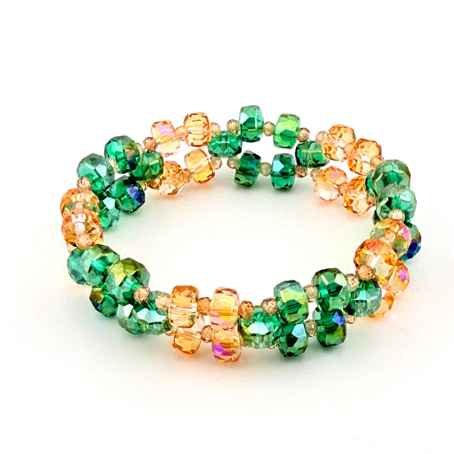 Emerald Sunrise – 3-Layer Elastic Bracelet