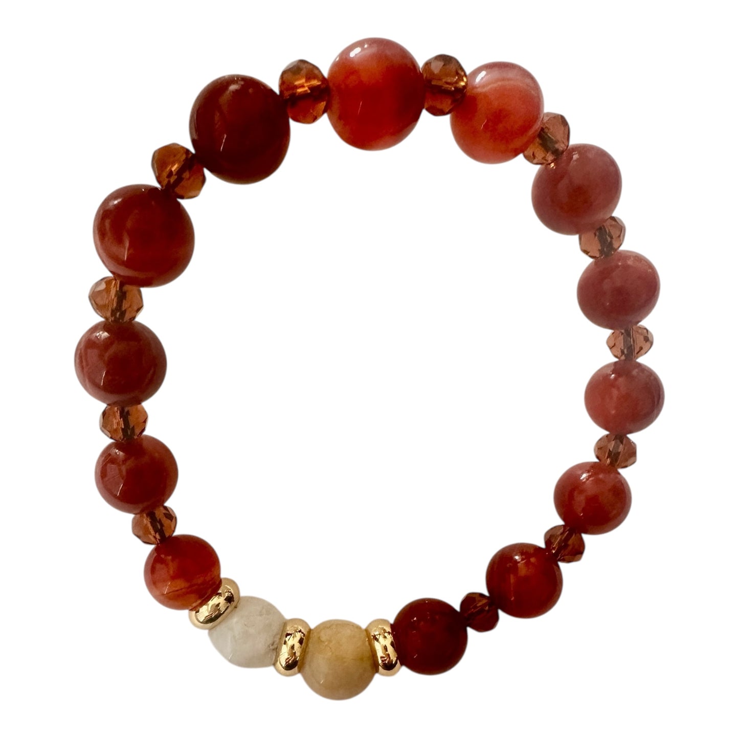 🔥 Glow of Inner Strength – Carnelian & Sunstone Energy Bracelet
