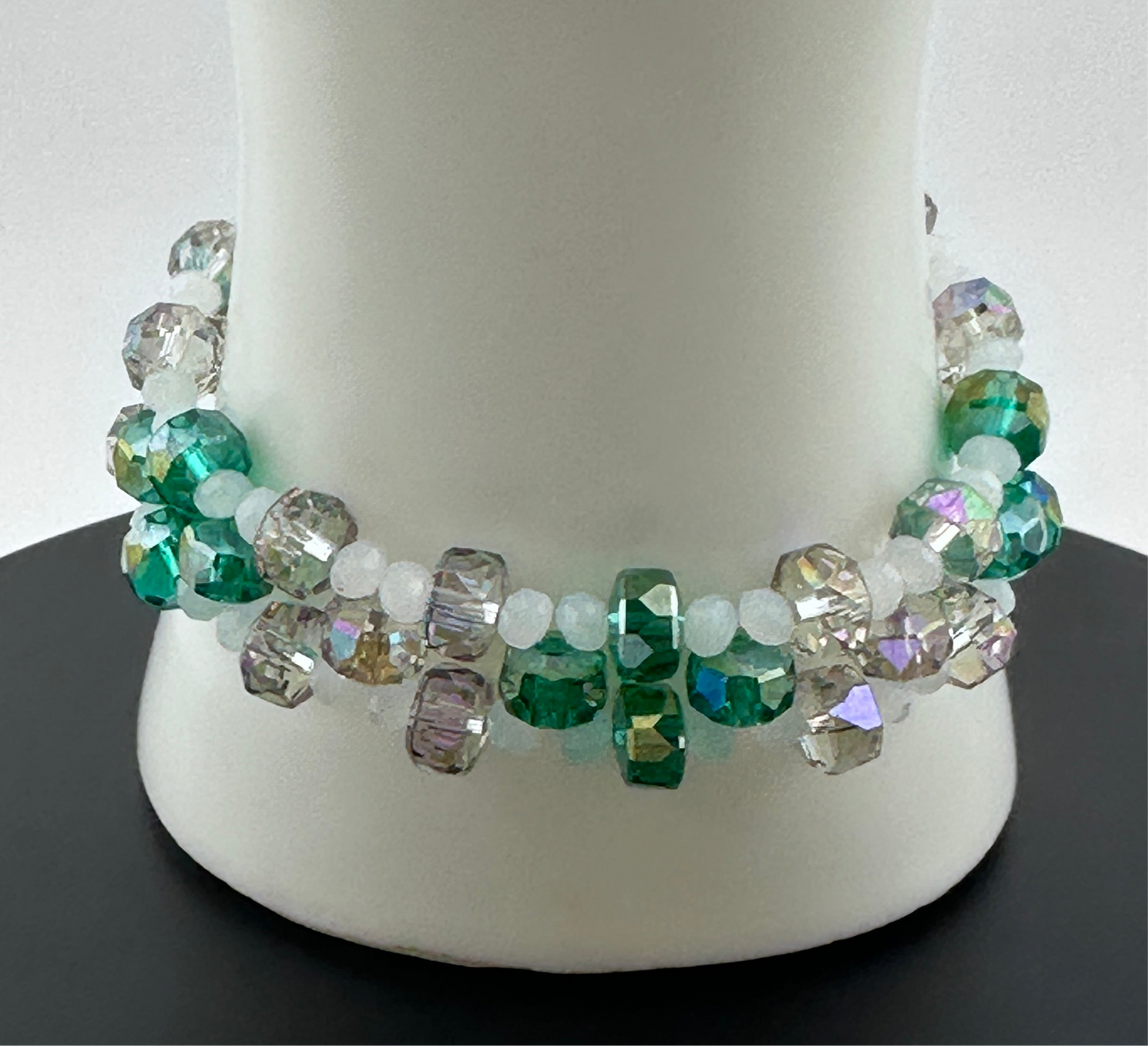 Three-Tier Diamond Cut Stretch Bracelet