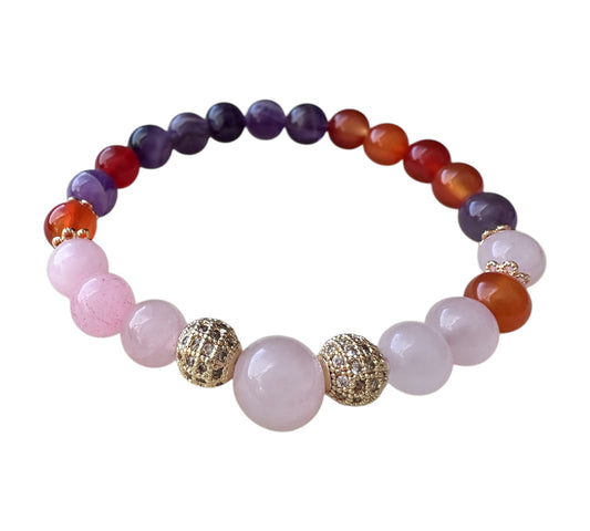 Radiant Alignment” – Love, Strength & Clarity Bracelet