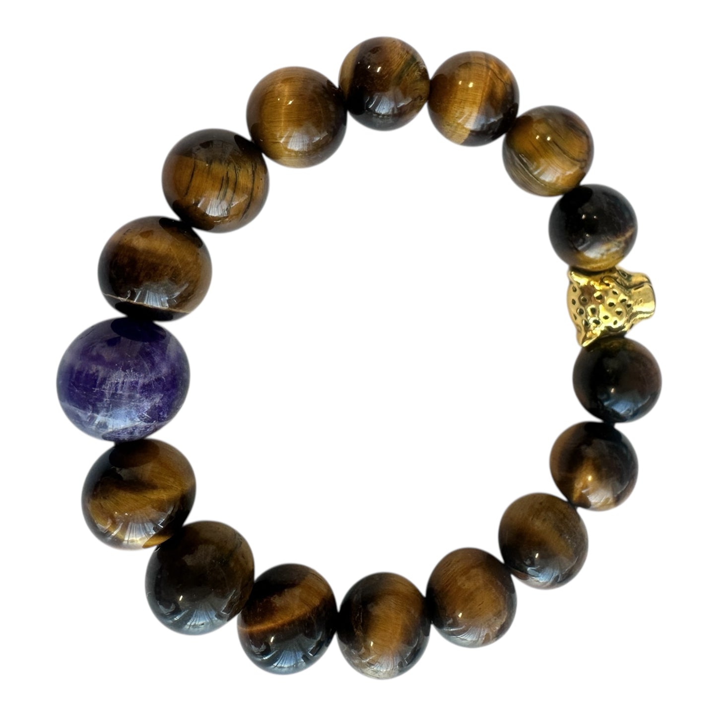 Tiger’s Eye & Amethyst Leopard Power Bracelet
