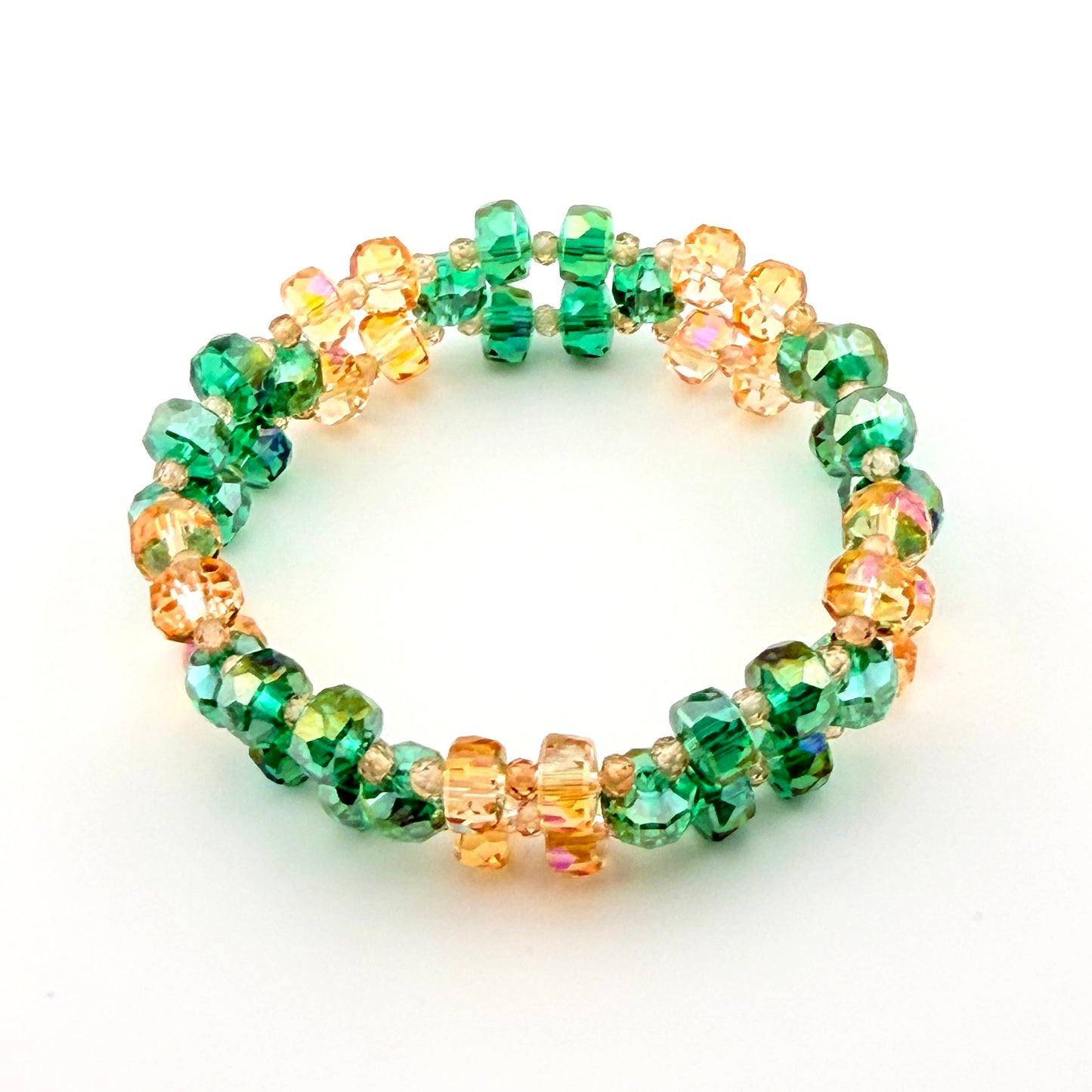 Emerald Sunrise – 3-Layer Elastic Bracelet