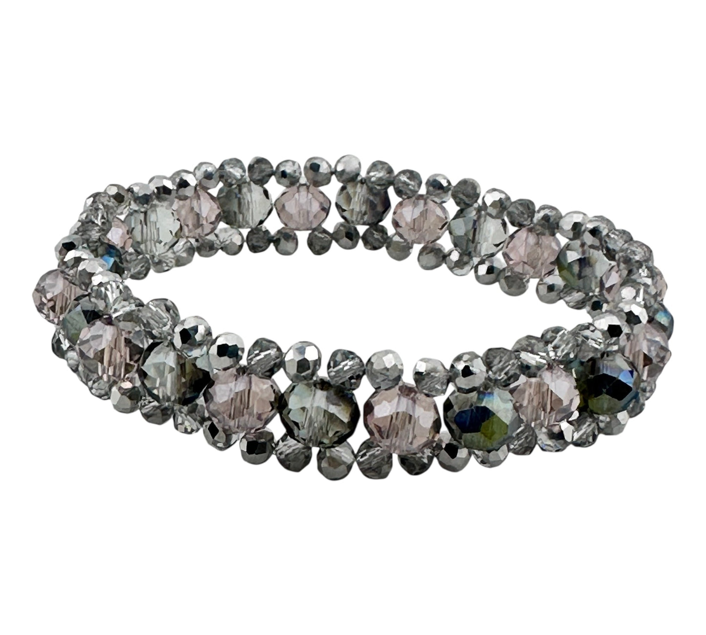 Rose AB Austrian Crystal Three-Tier Bracelet