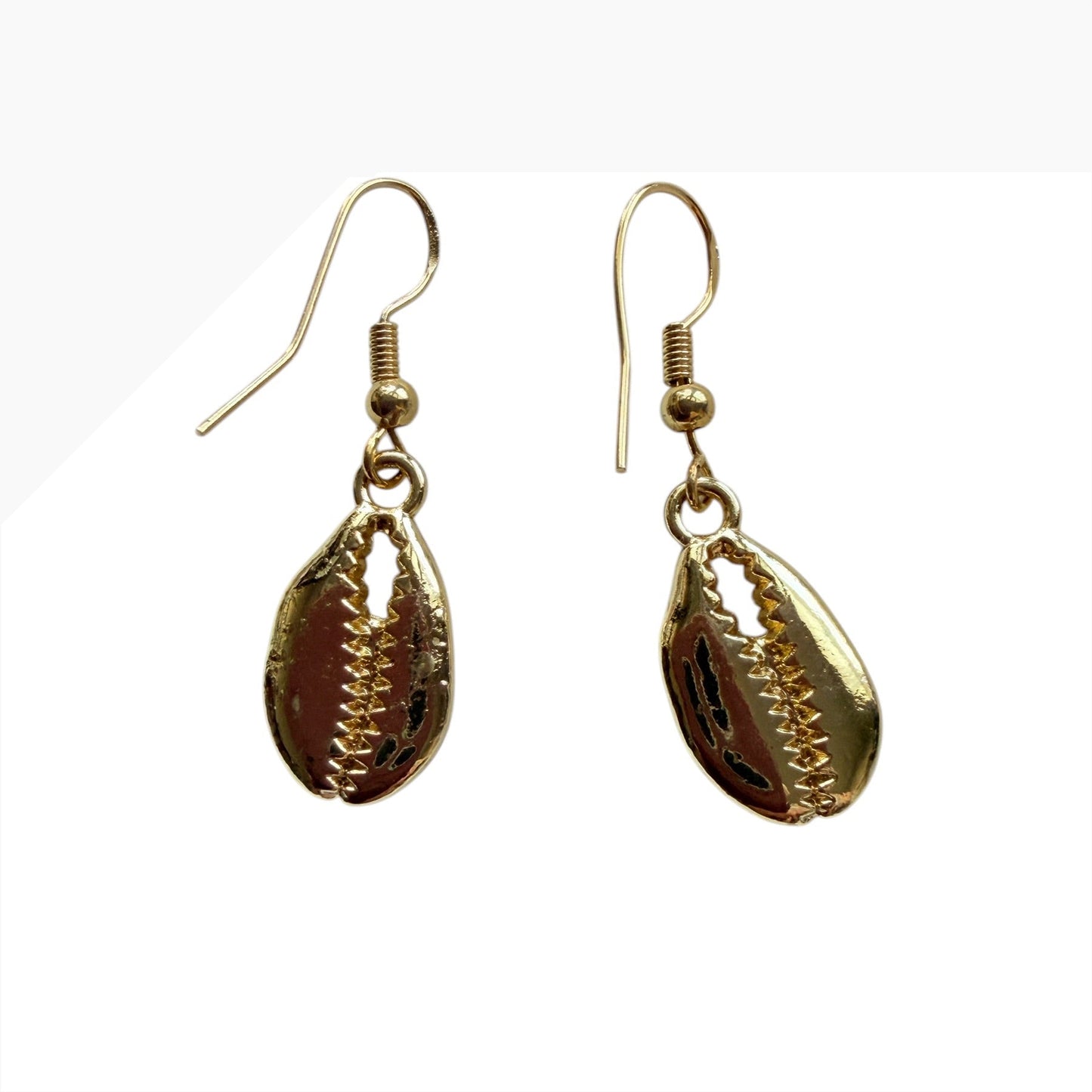 Gold Cowrie Shell Earrings