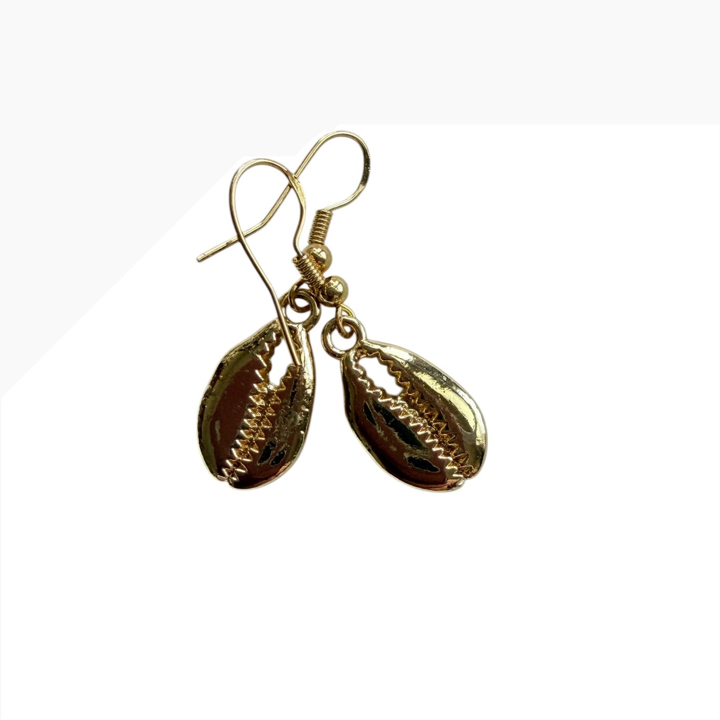 Gold Cowrie Shell Earrings