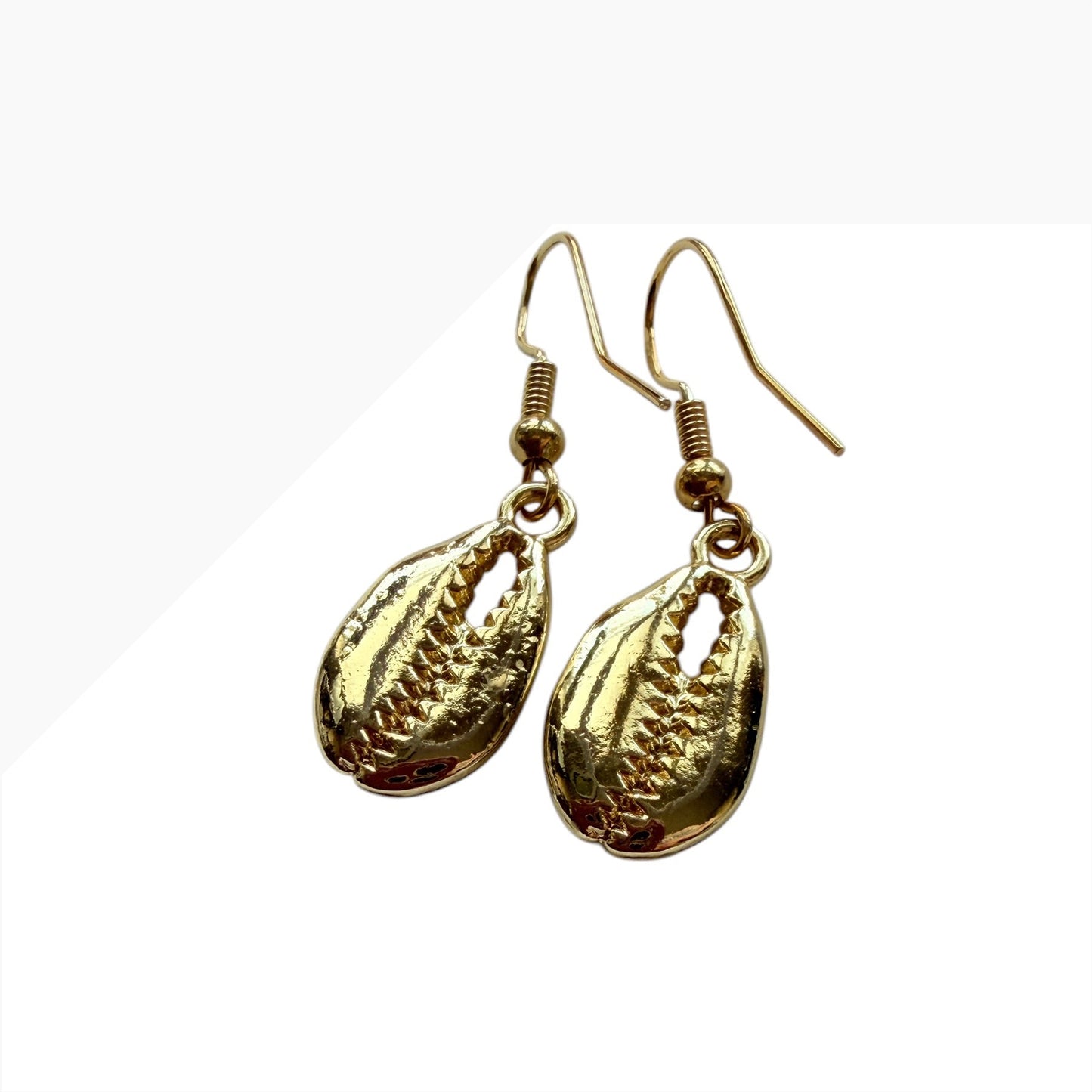 Gold Cowrie Shell Earrings